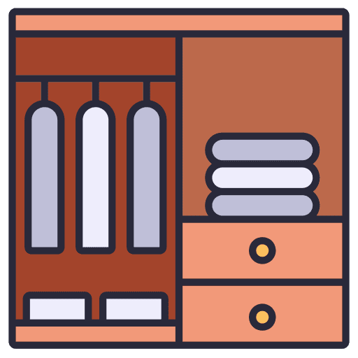 Wardrobe cabinet furniture and household wardrobe icon Wardrobe cabinet furniture and household wardrobe icon