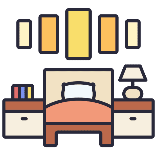 Bedroom chill wellness bedroom icon