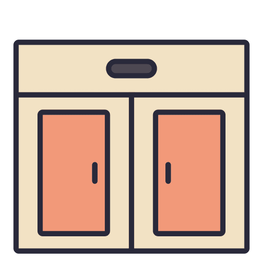 Cabinet furniture and household interior drawer icon