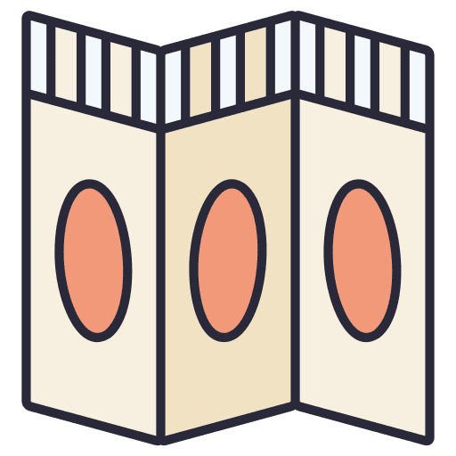 Partition furniture and household privacy partition icon