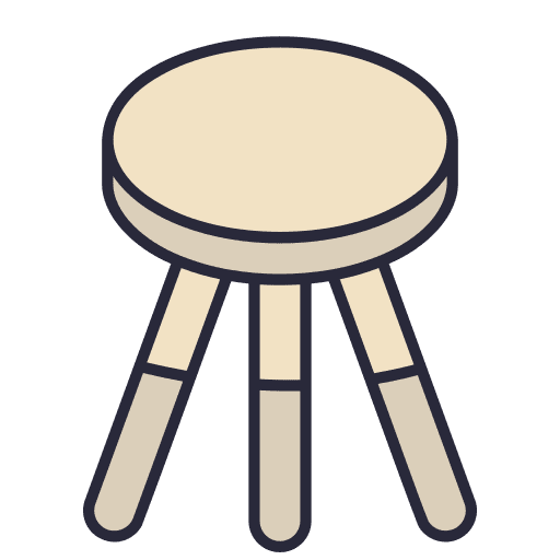 Stool chair stool furniture and household icon