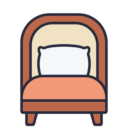 Bed room bed rest icon