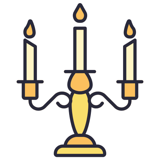 Candelabra decoration furniture and household light icon
