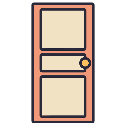Door door furniture and household home decor icon