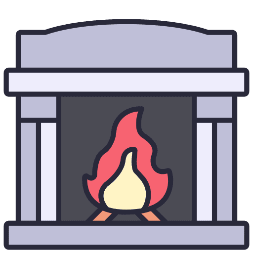 Fireplace fire chimney fireplace icon