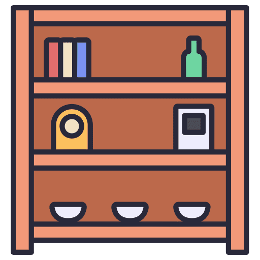 Shelf shelf living room storage icon