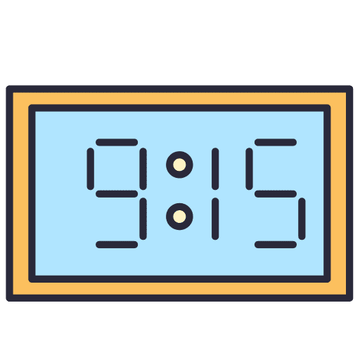 Clock clock time and date hour icon