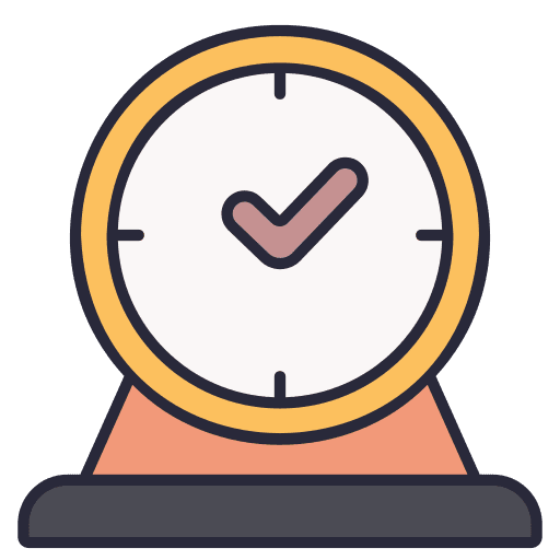 Clock table clock time and date clock icon