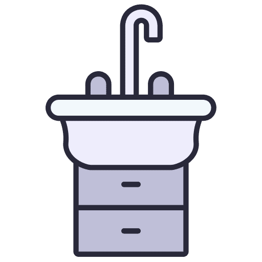 Basin sink faucet wash basin icon