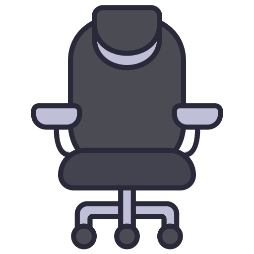 Desk chair furniture and household seat office chair icon