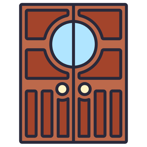 Door door furniture and household house icon