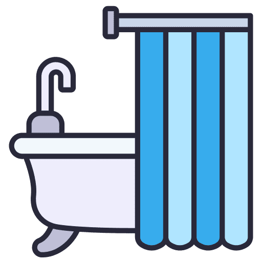 Bathtub wellness wash furniture and household icon