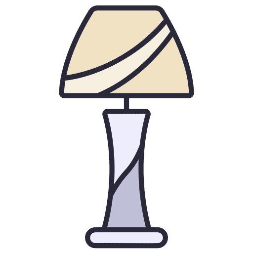 Lamp furniture and household lamp interior icon