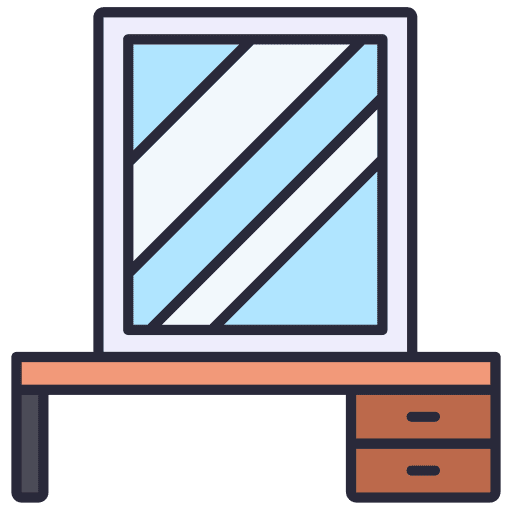 Mirror mirror dressing table furniture and household icon
