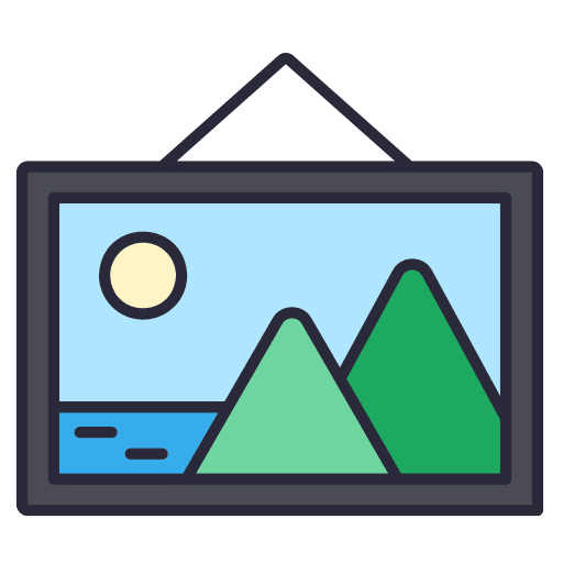 Picture photography furniture and household landscape icon