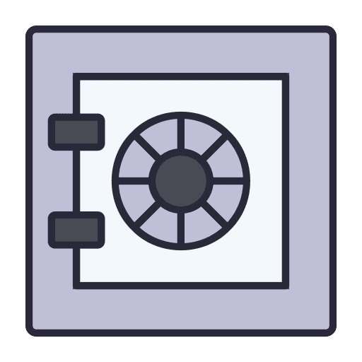 Safe box deposit box money deposit security icon