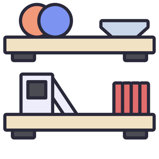 Shelves decoration home decor shelves icon