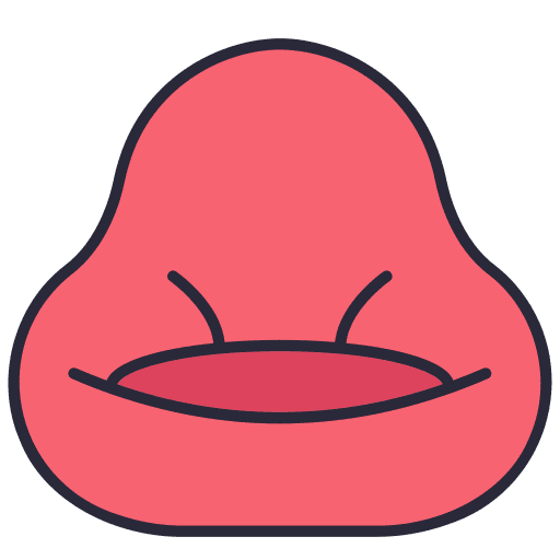 Bean bag bean bag comfortable modern icon