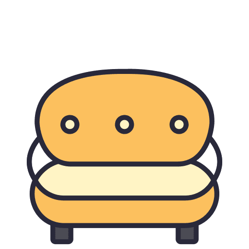 Sofa home decoration relax sofa icon