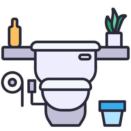 Toilet restroom toilet furniture and household icon