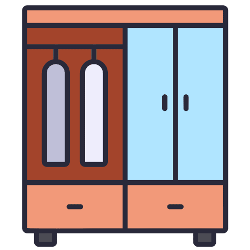 Wardrobe cabinet wardrobe furniture and household icon