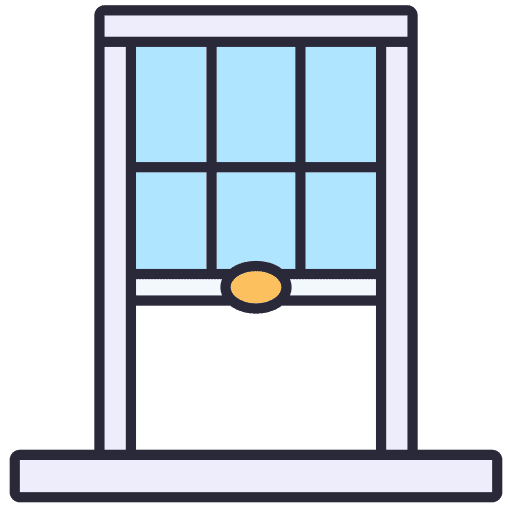 Window furniture and household glass open icon