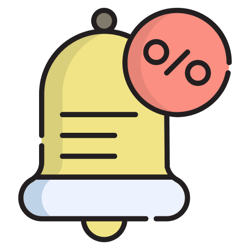 Bell alert door business icon