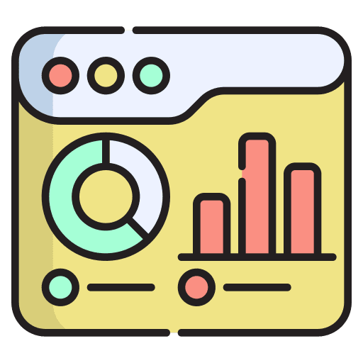 Statistics report sales profit graph icon Statistics report sales profit graph icon