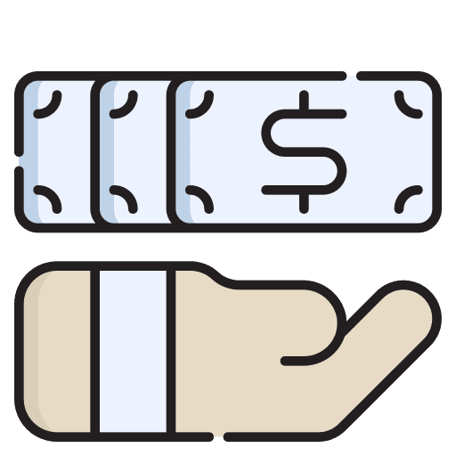 Cash buy payment commerce and shopping icon