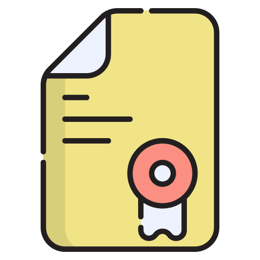Warranty certificate guarantee quality icon
