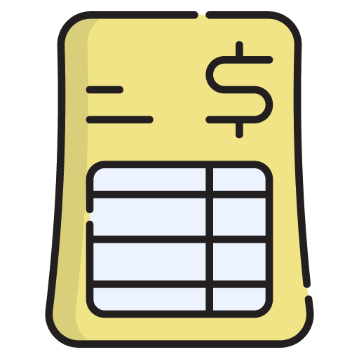 Invoice finance business accounting icon