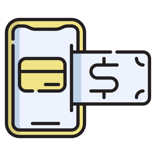 Mobile banking commerce and shopping ecommerce smartphone icon
