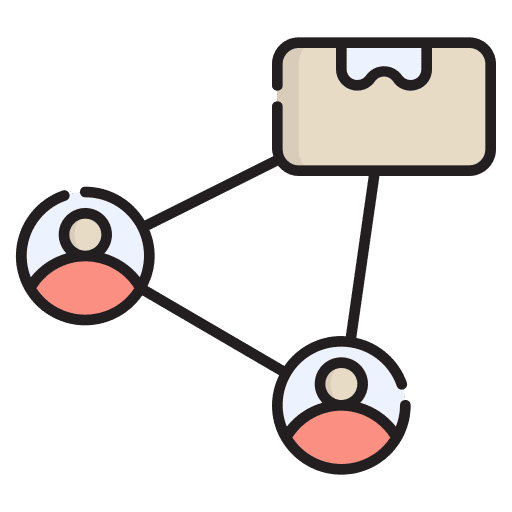 Network communication commerce and shopping marketing icon