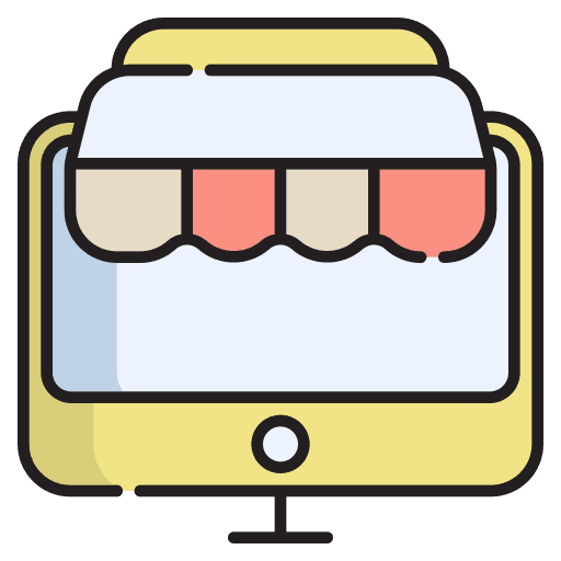 Online store business shop website icon