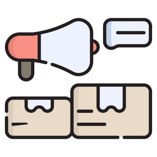 Promotional items commerce and shopping marketing packaging icon