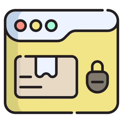 Protection marketing freight commerce and shopping icon