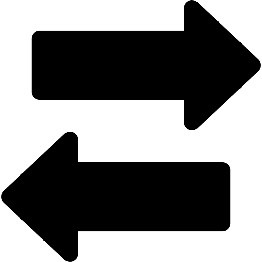Exchange left arrow direction right arrow icon