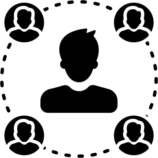 Mediator user collaboration networking icon