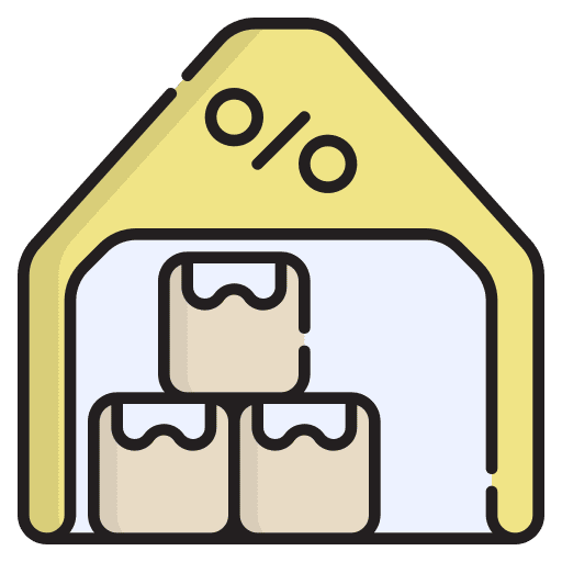 Warehouse industry ecommerce storage icon
