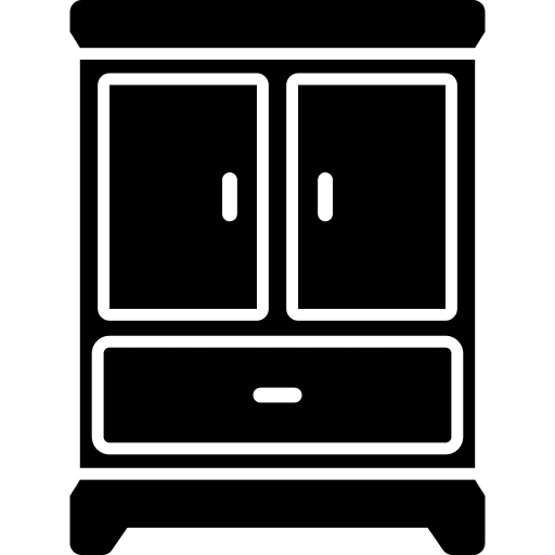 Cupboard storage home furniture wardrobe icon