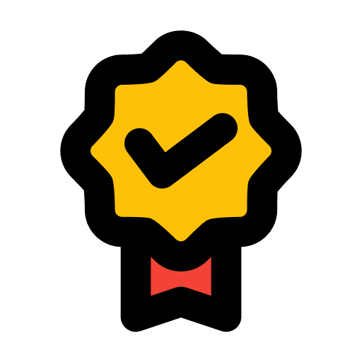 Medal certified check credibility icon Medal certified check credibility icon