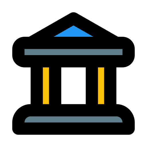 Bank columns government banking icon Bank columns government banking icon