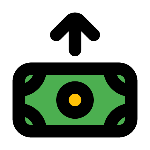 Money business and finance cash flow up icon Money business and finance cash flow up icon