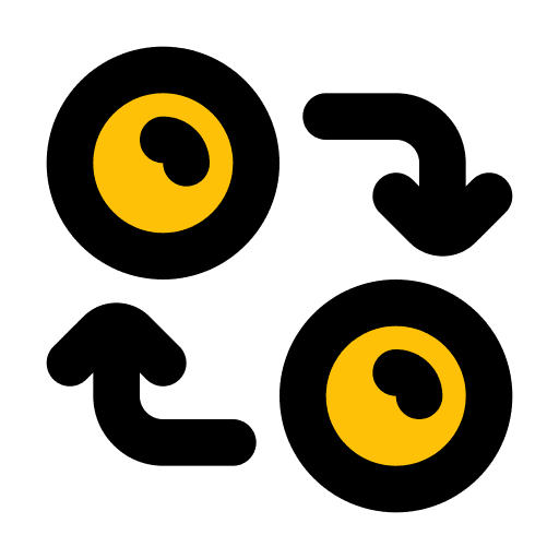 Money exchange business and finance currency coin icon Money exchange business and finance currency coin icon