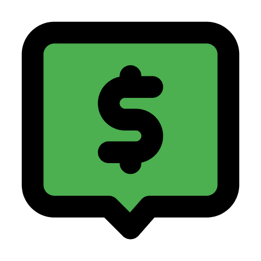 Money talk money bubble chat conversation icon Money talk money bubble chat conversation icon