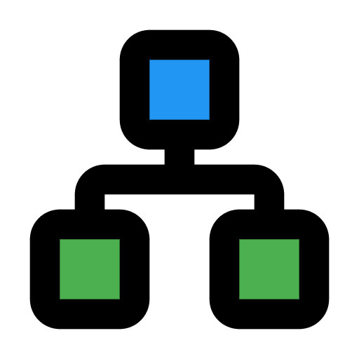 Structure business and finance interface hierarchical structure icon Structure business and finance interface hierarchical structure icon