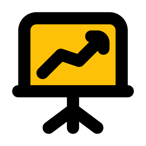 Presentation graphic financial education icon Presentation graphic financial education icon