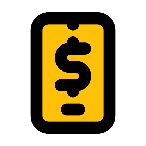 Smartphone digital money smartphone mobile banking icon Smartphone digital money smartphone mobile banking icon