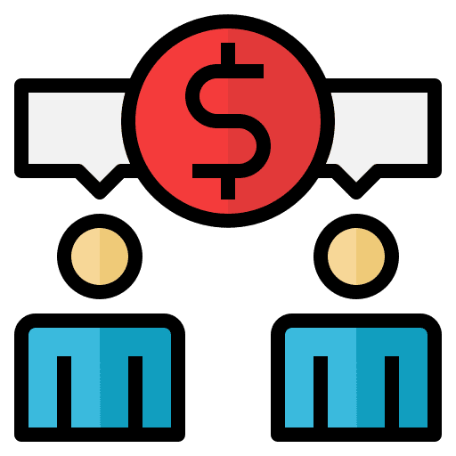 Negotiate debate dollar symbol negotiation icon Negotiate debate dollar symbol negotiation icon