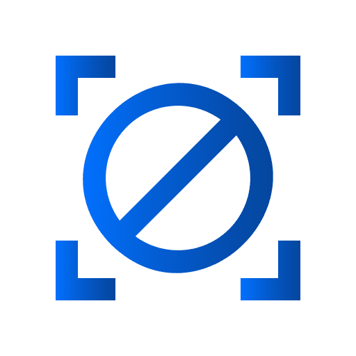 Block user interface ui dont icon